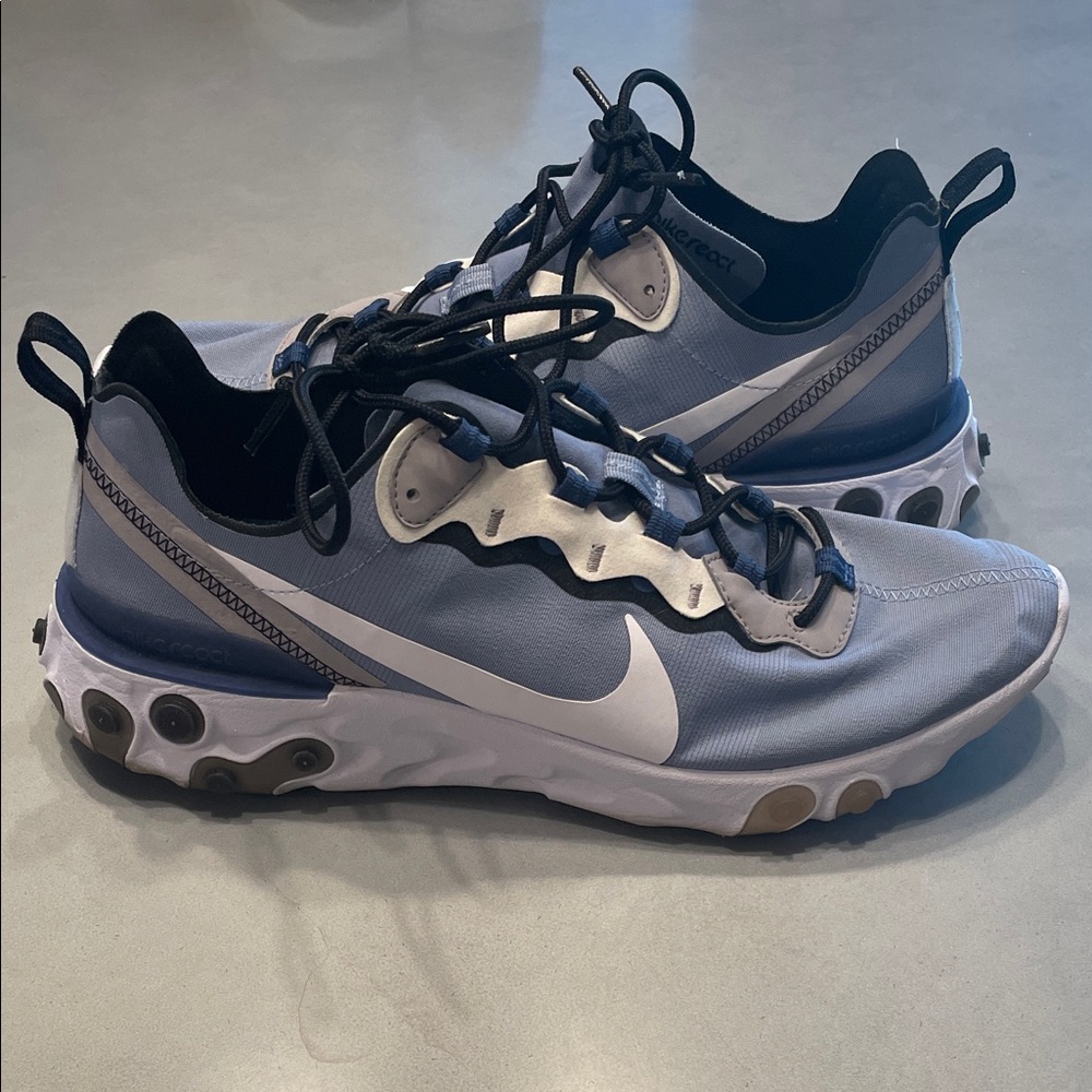 Nike React Element 55 Indigo Fog Athletic Sneakers